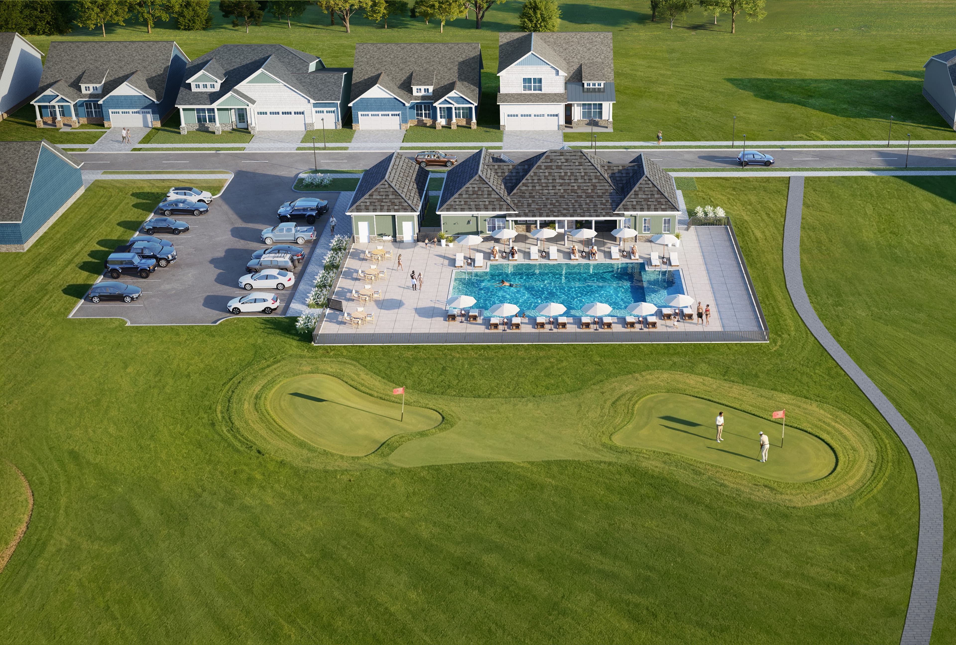 rendering of future amenities under construction