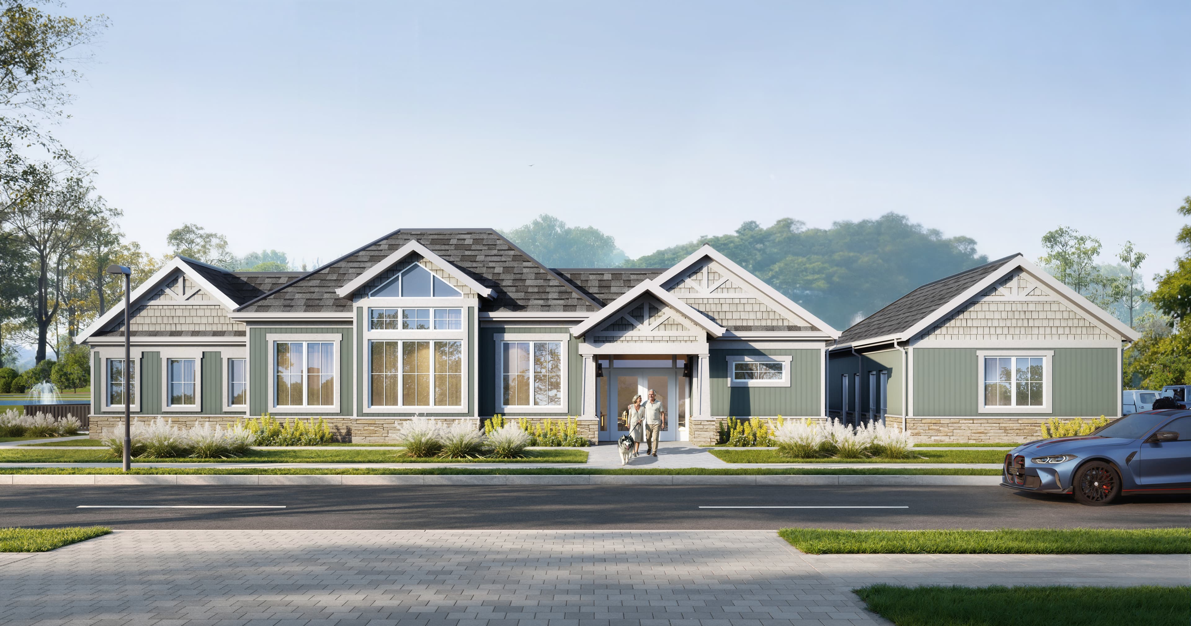 rendering of the future clubhouse to be constructed