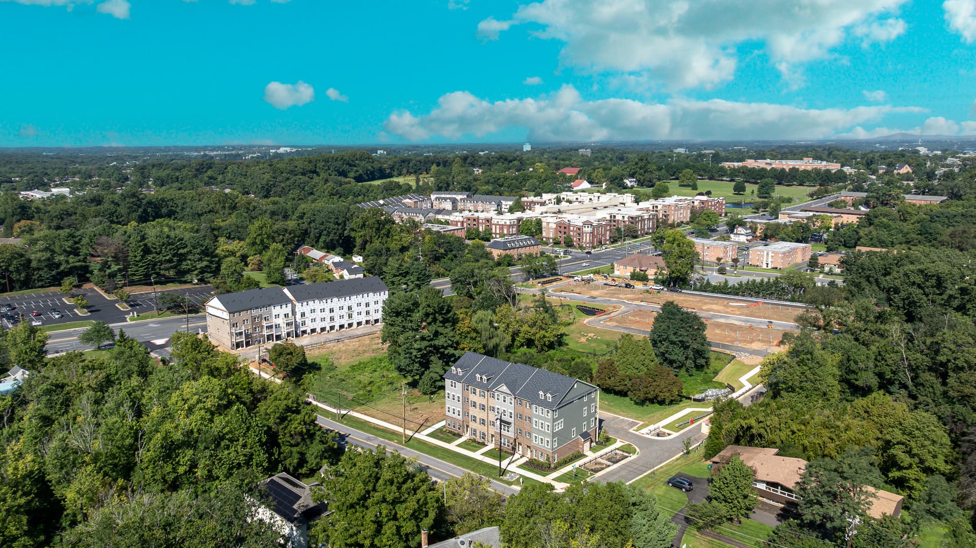 aerial view of the community and surrounding areas