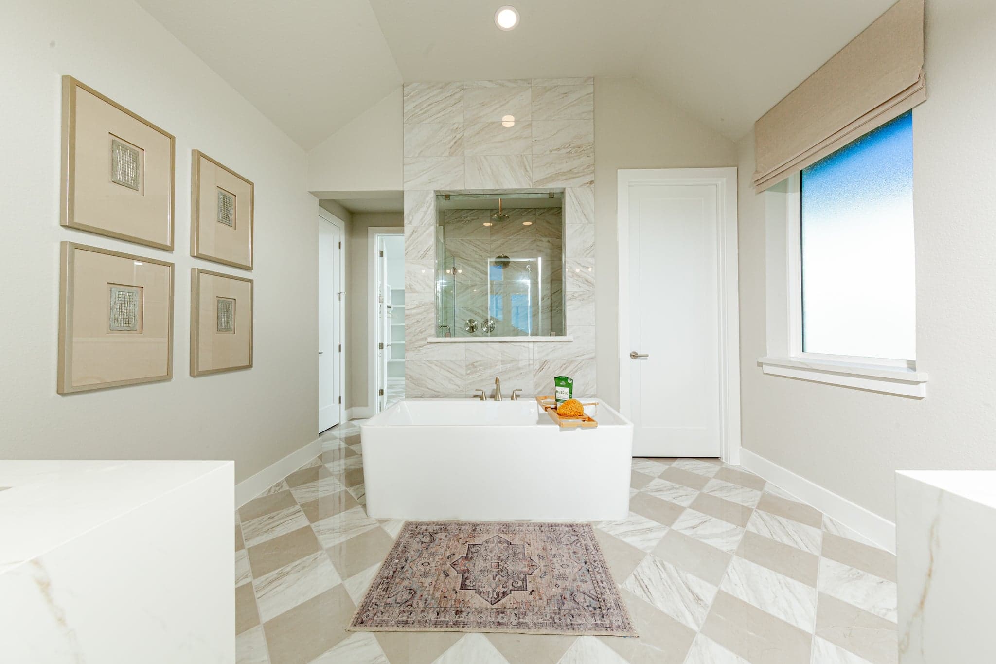primary bathroom with soaking tub