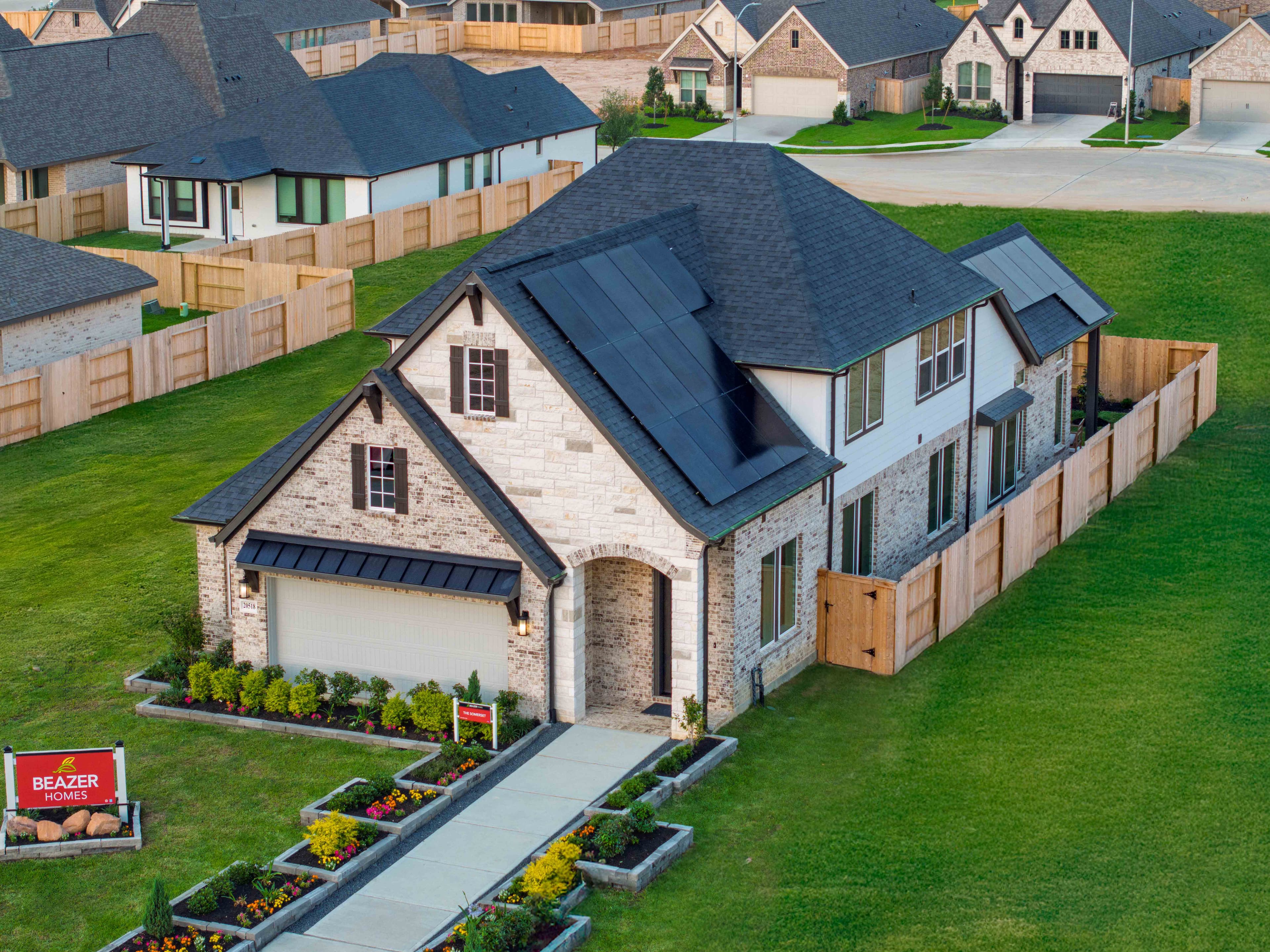 exterior of home with solar panels