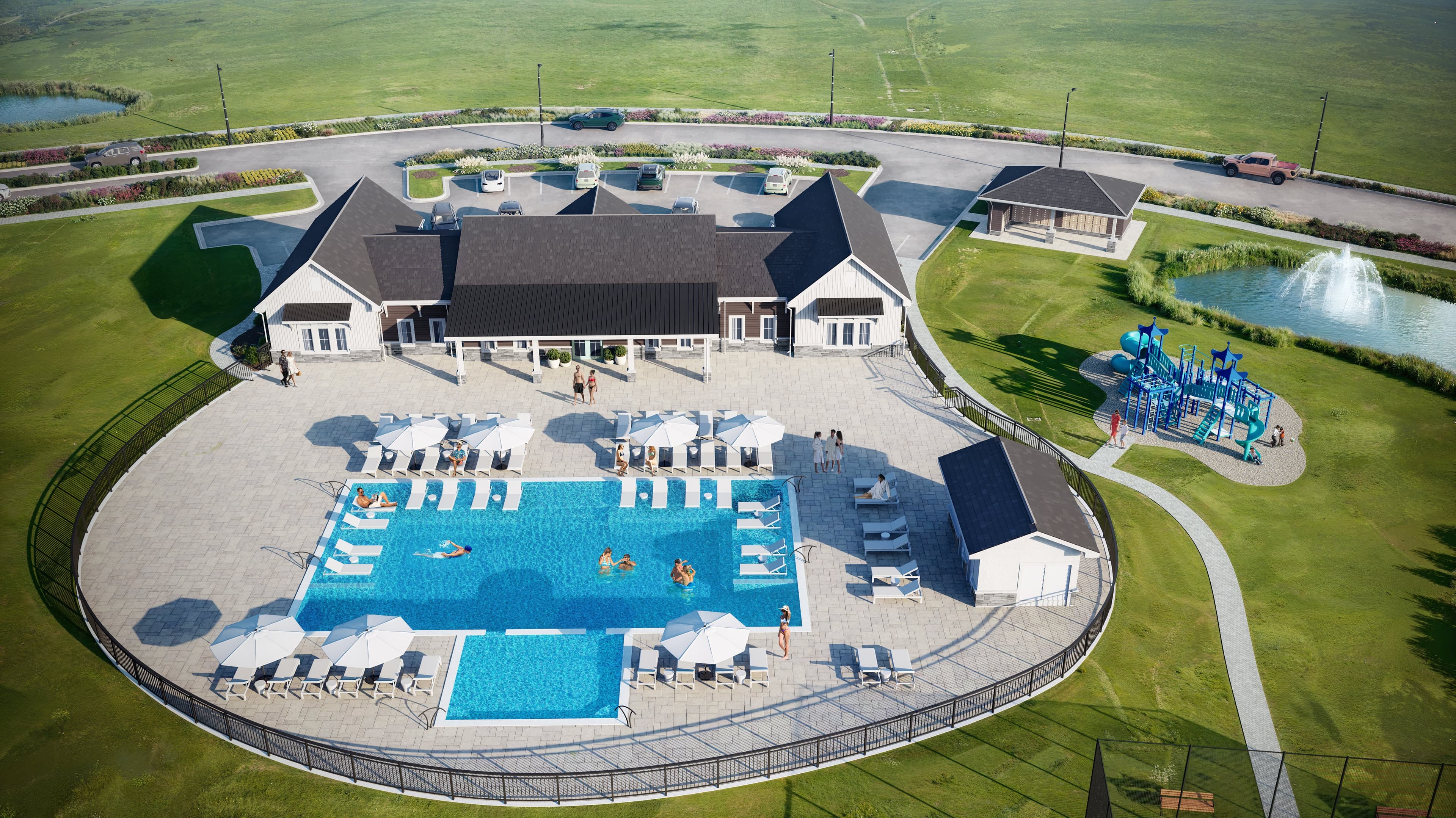 rendering of the community pool