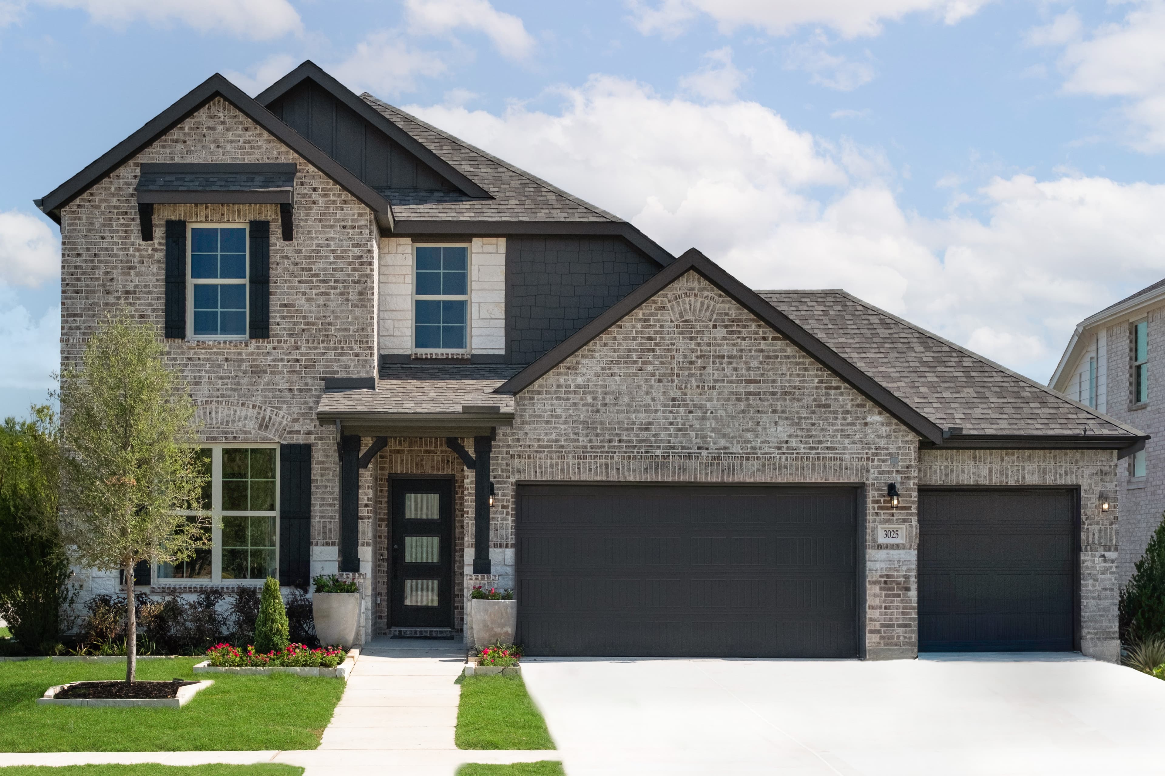 exterior of home with 3-car garage