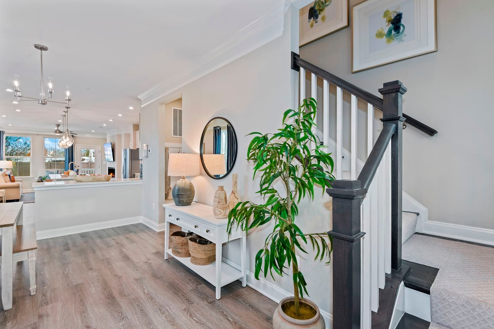 open entry foyer grants stair access