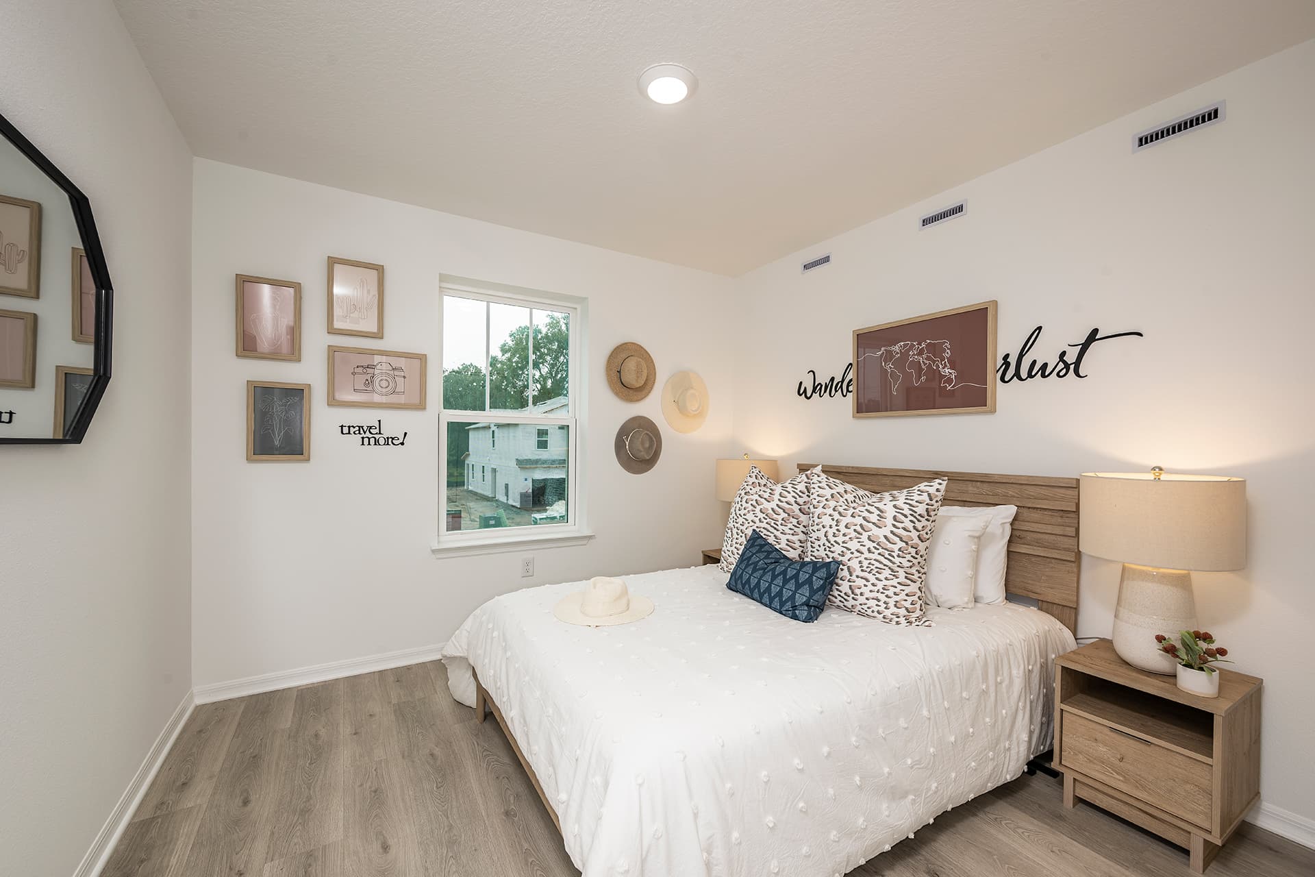 second bedroom with bed and two nightstands