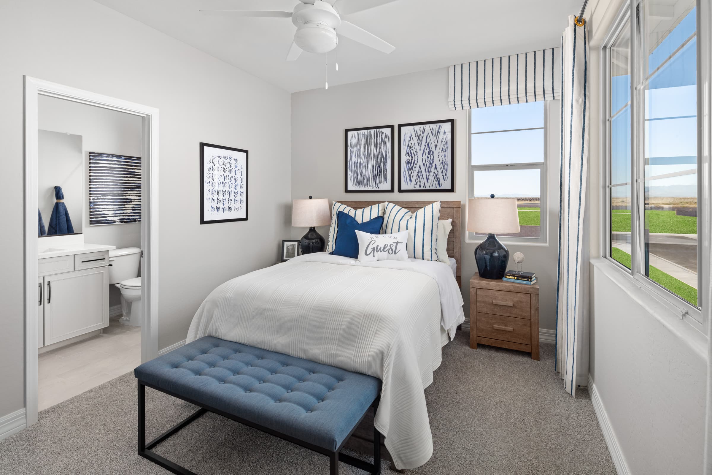 spacious secondary bedroom with private bath