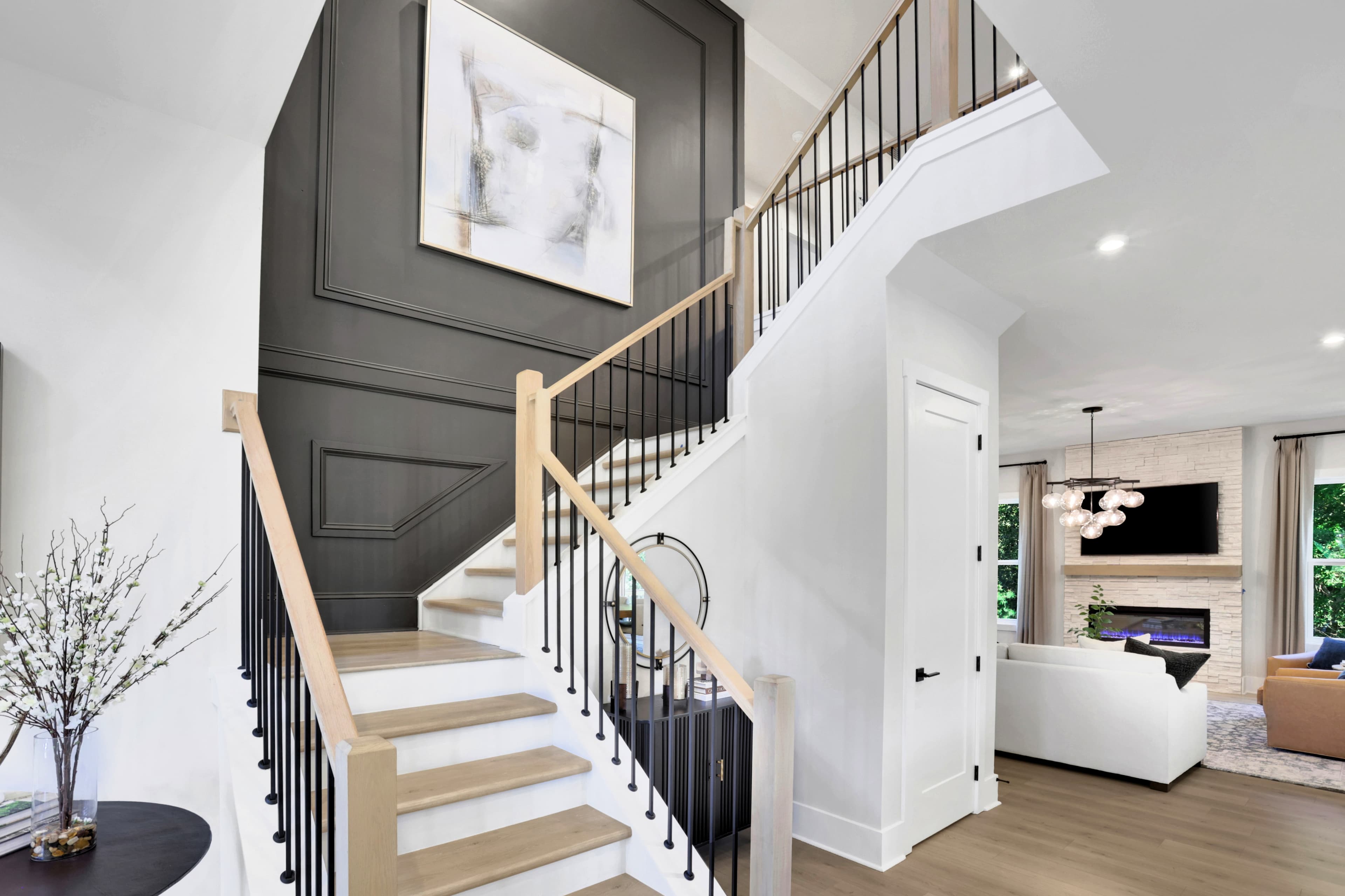 foyer with hard surface flooring