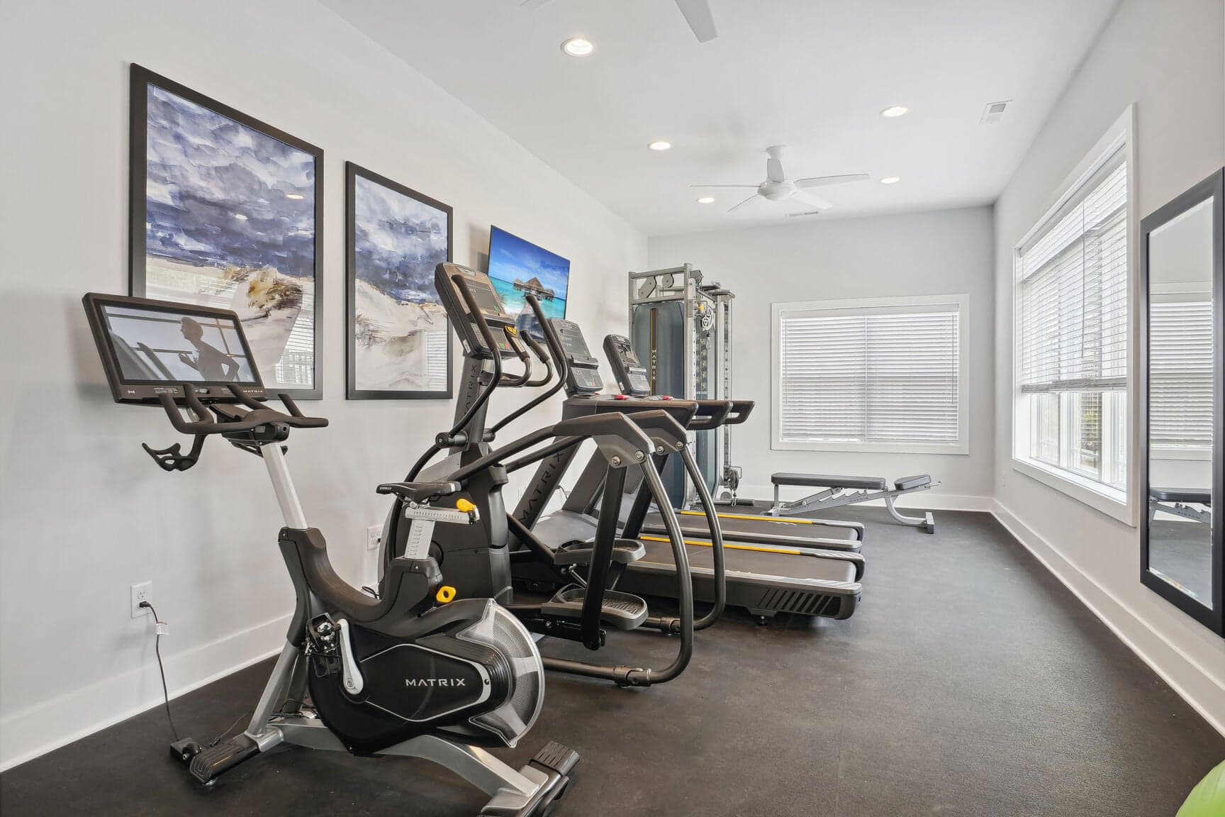 fitness center with equipment