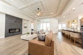 open great room with hardwood flooring