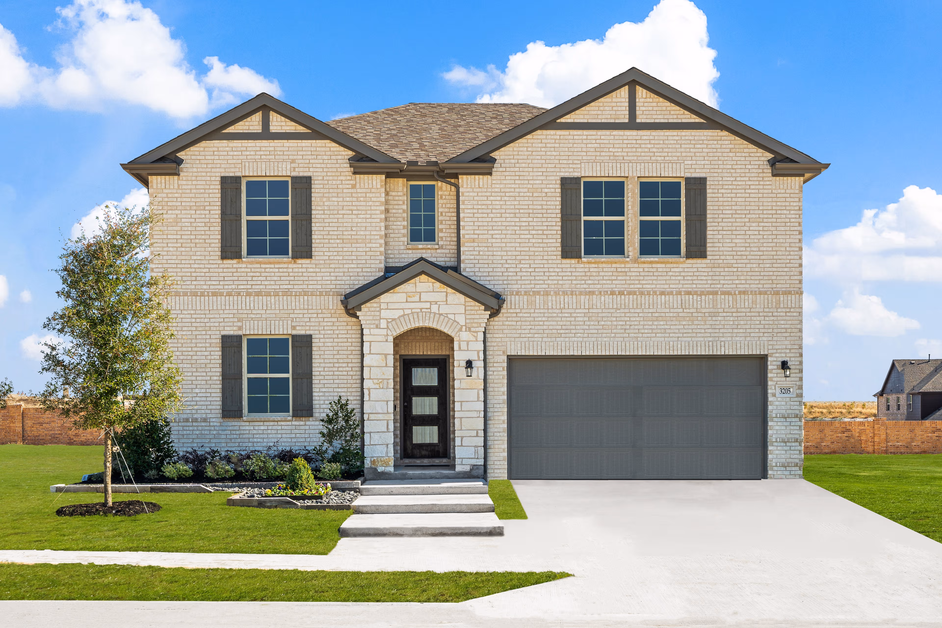 two-story brick and exterior
