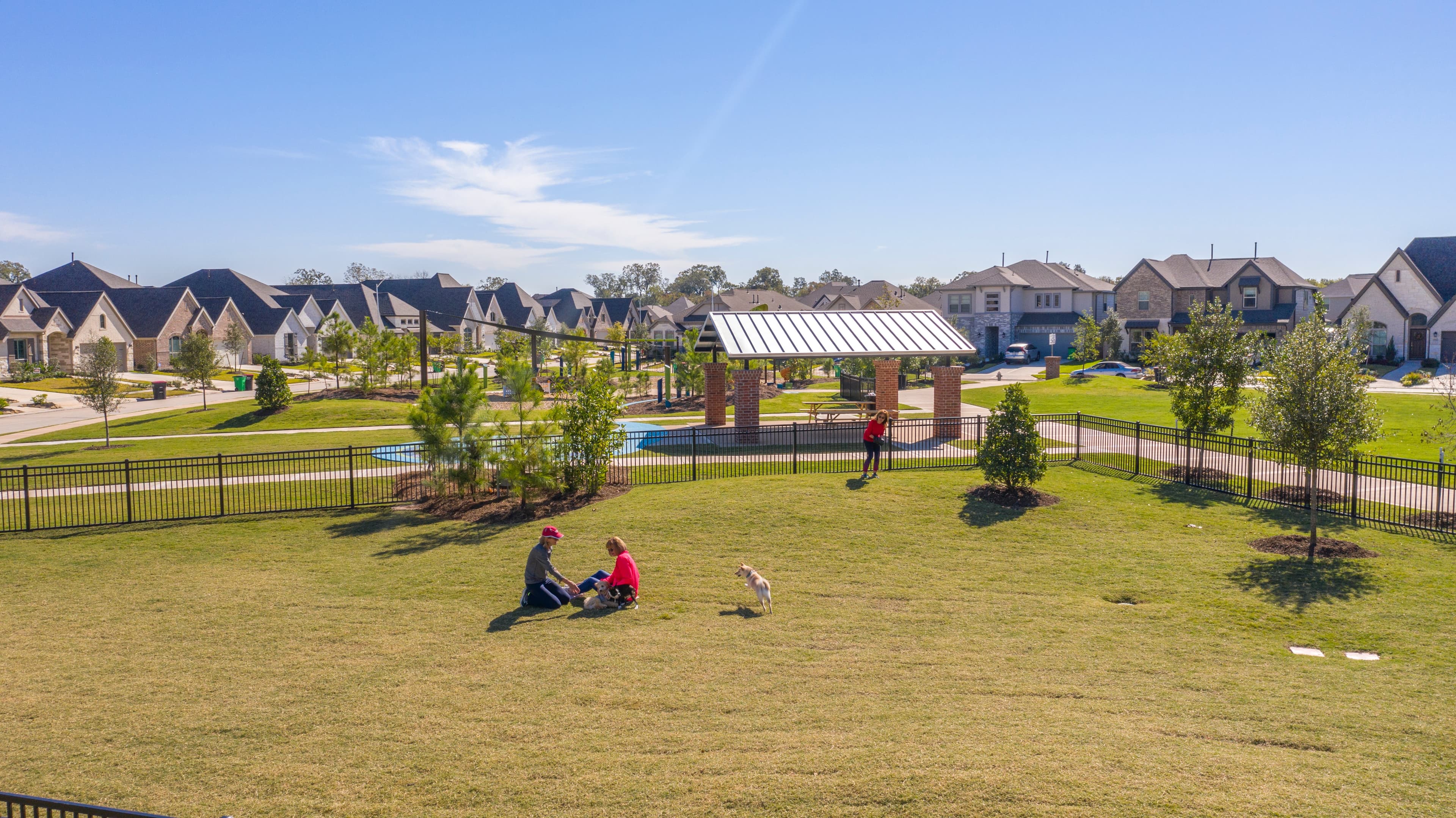 spacious and enclosed dog park