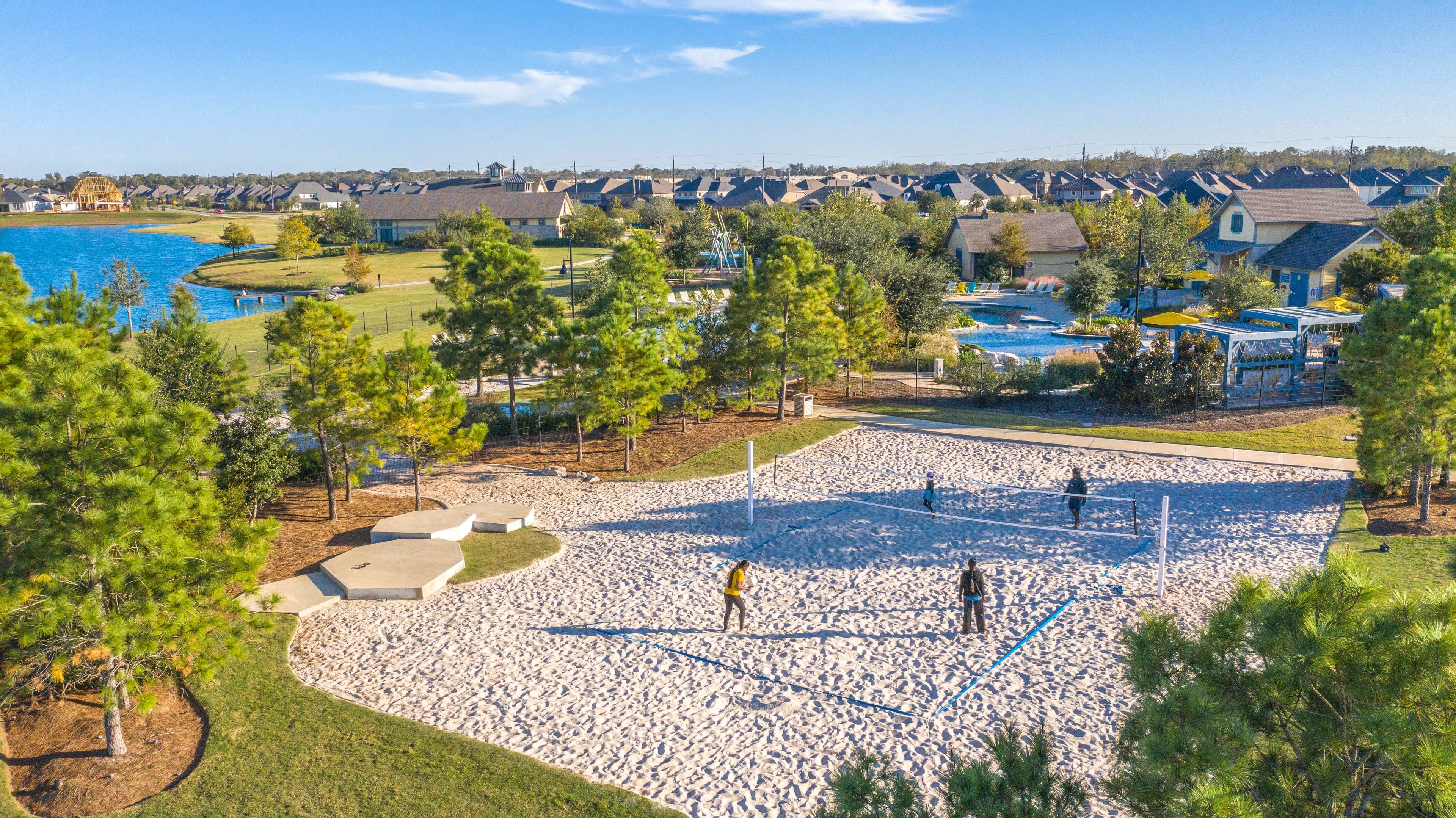 sand volleyball courts in community
