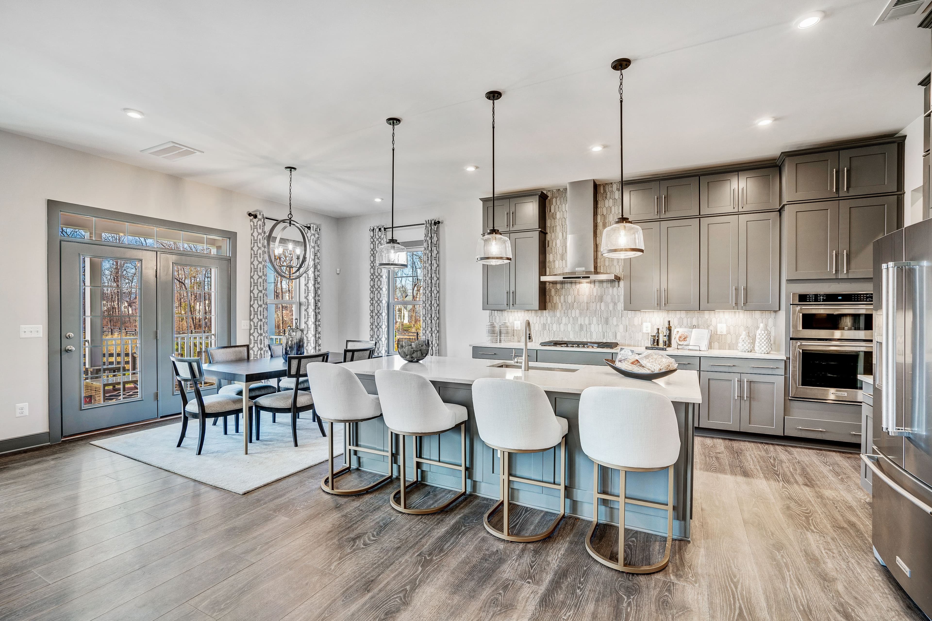 kitchen with an island