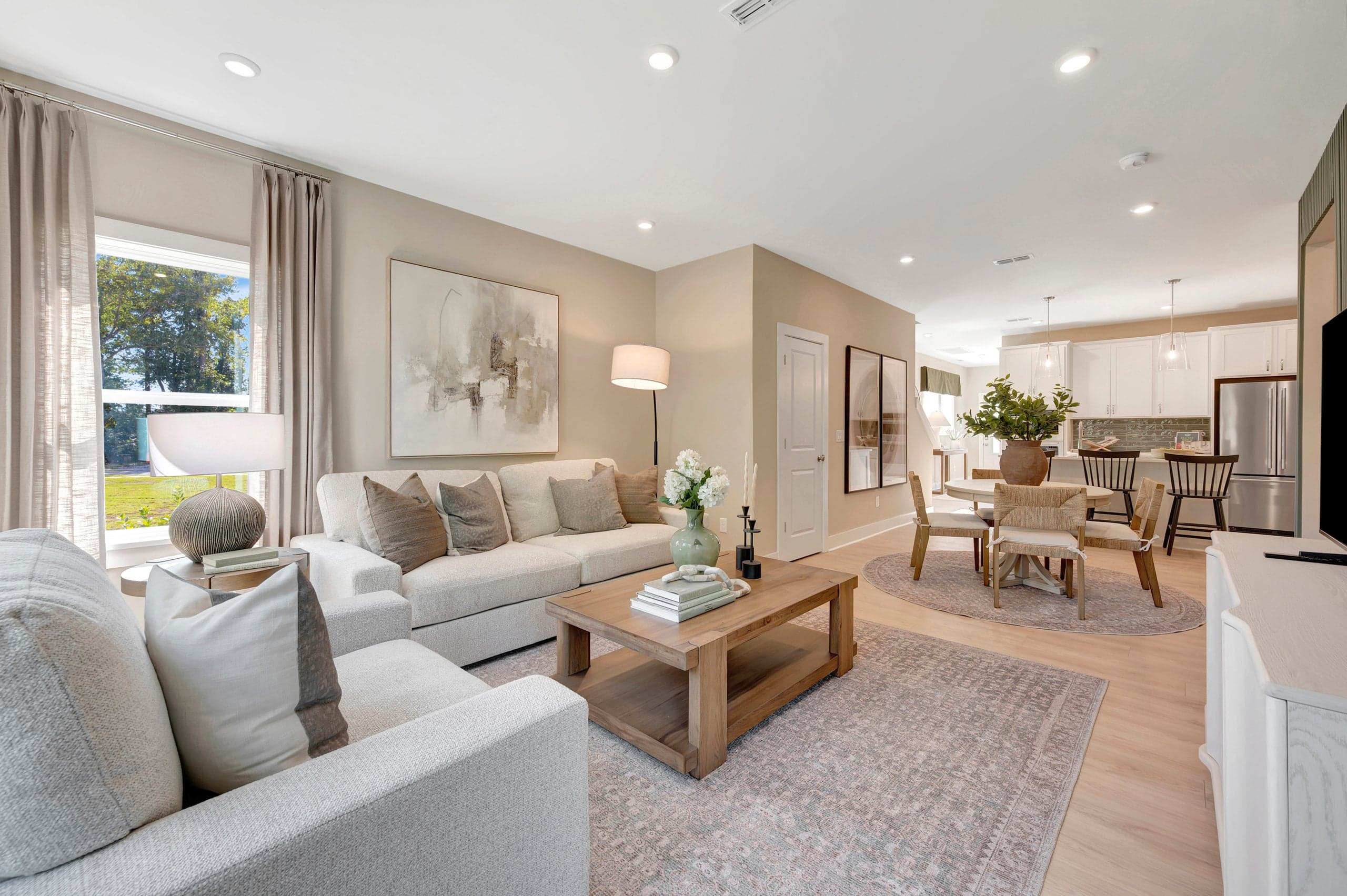 great room with access to the breakfast area