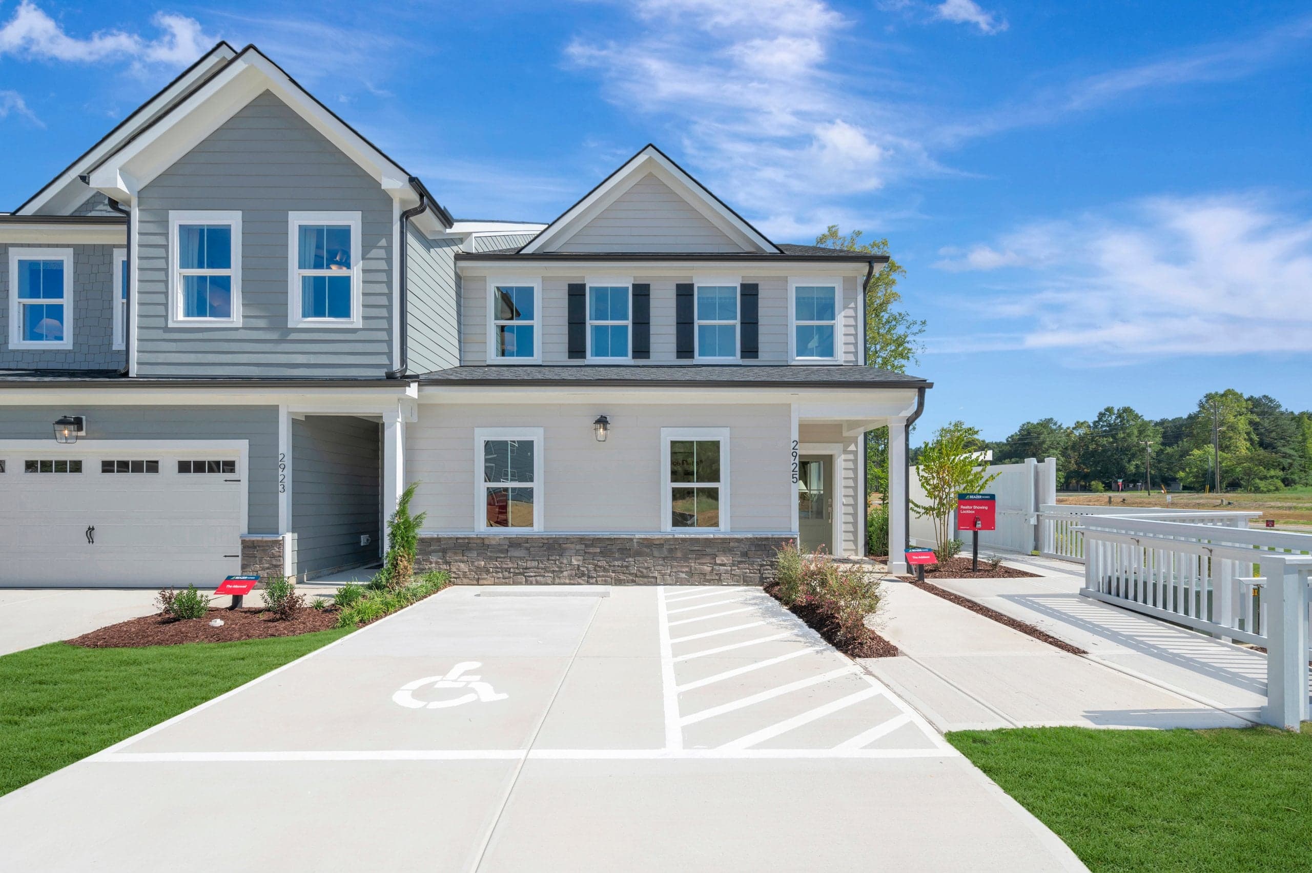 two-story townhome exterior
