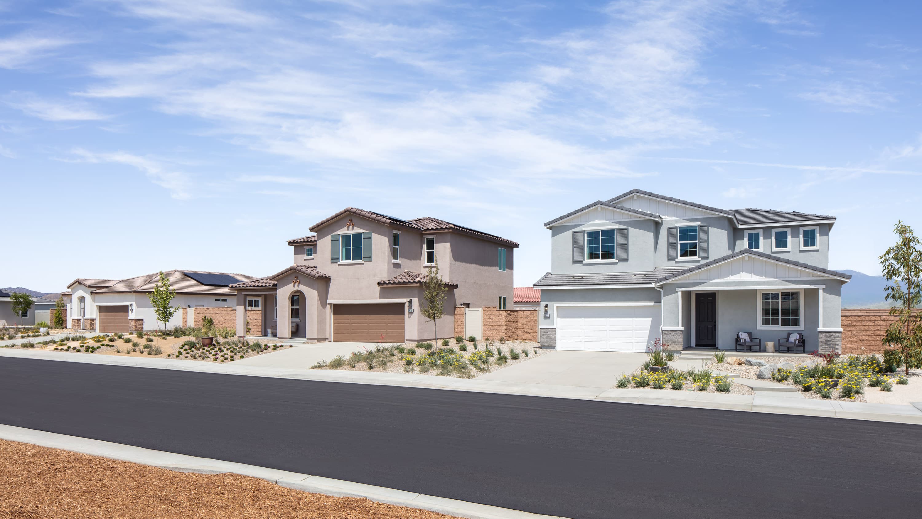 exterior of single-family homes