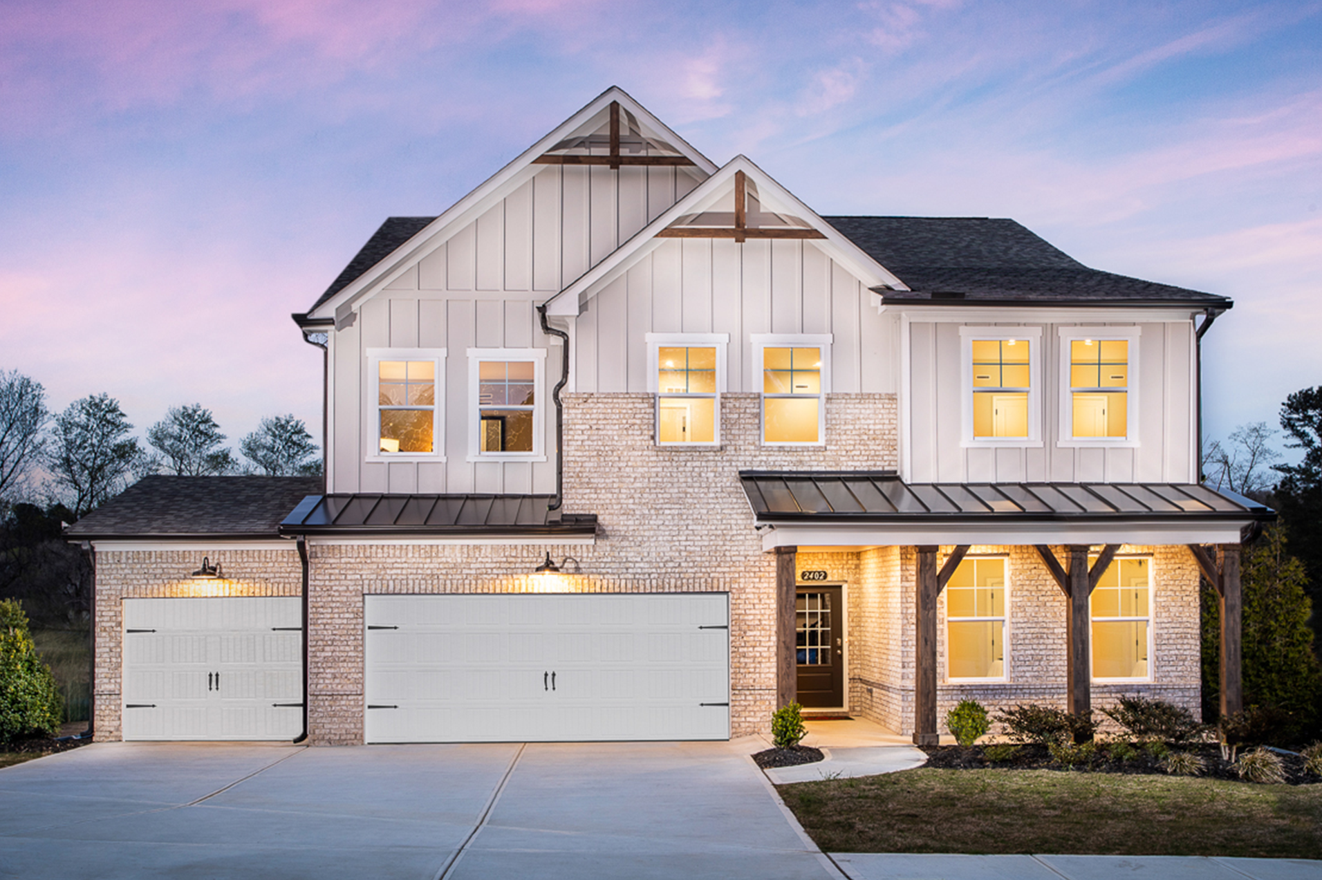 Two-story Beazer home with 3-car garage