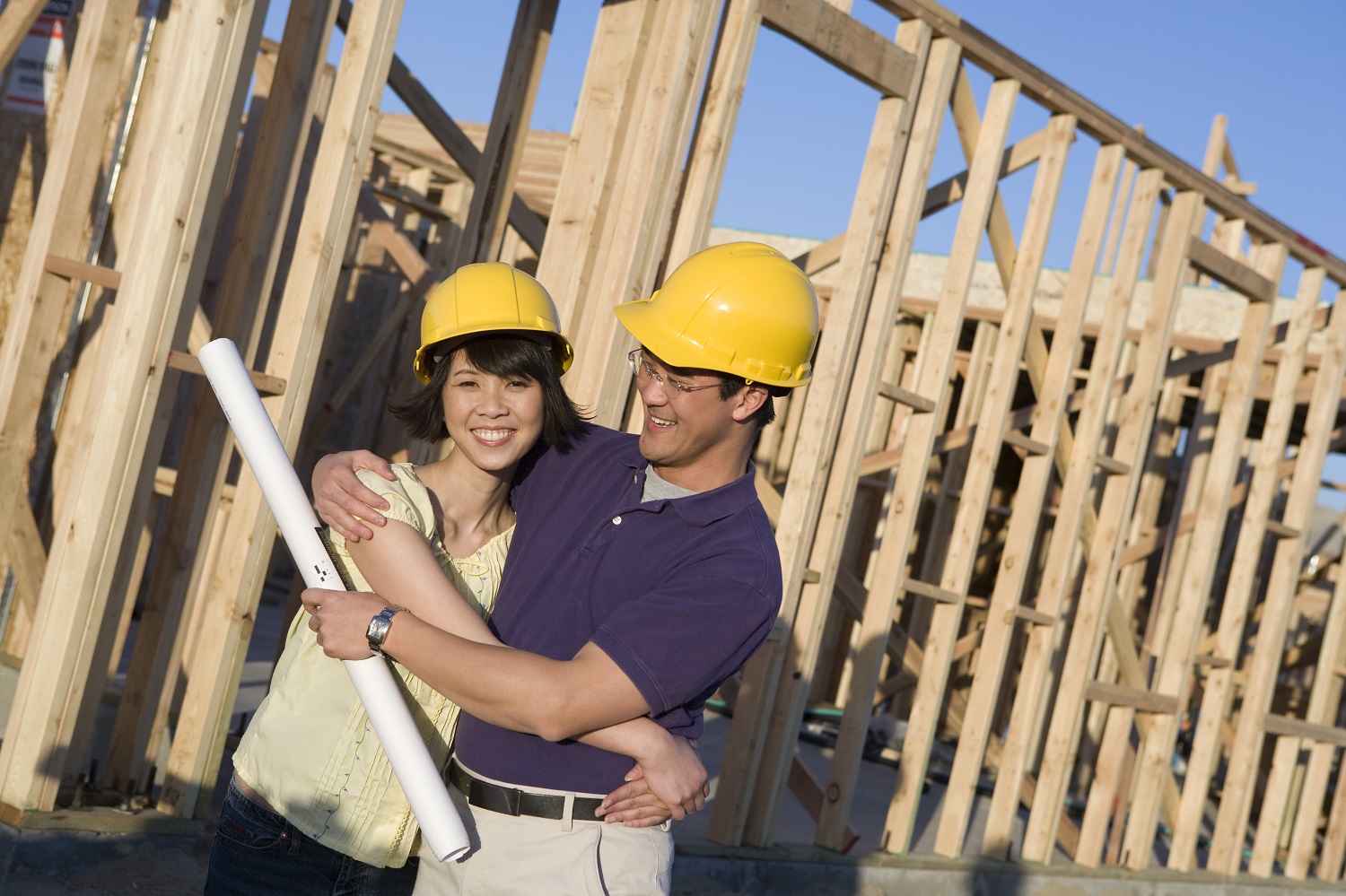 A couple building their dream home